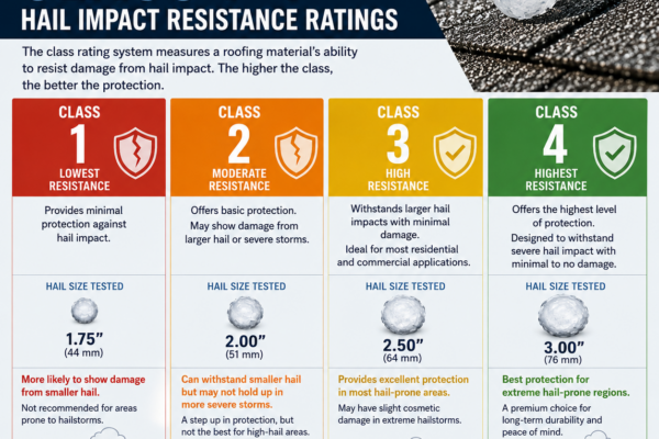 Class 1 vs. Class 4: What Hail Impact Ratings Actually Mean for Your Roof